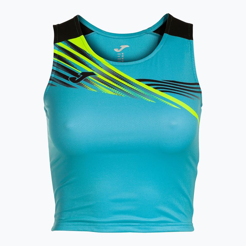 Top da corsa da donna Joma Elite X fluor turchese/nero 6