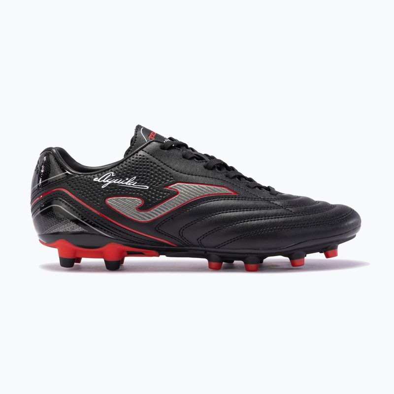 Scarpe da calcio Joma Aguila FG da uomo, nero/rosso 11