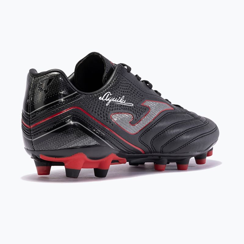 Scarpe da calcio Joma Aguila FG da uomo, nero/rosso 13