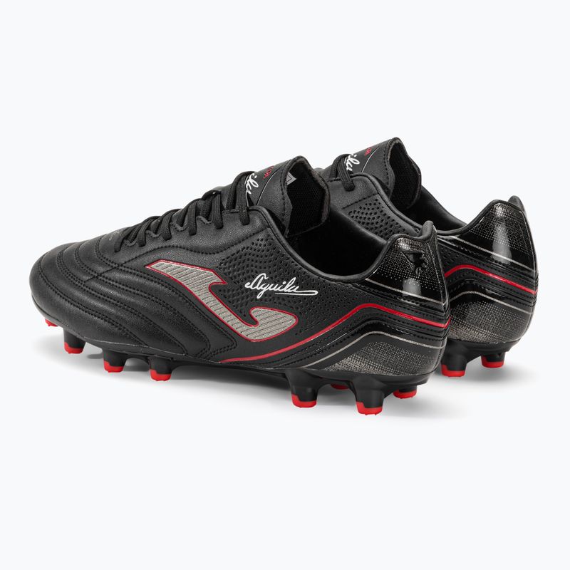 Scarpe da calcio Joma Aguila FG da uomo, nero/rosso 3