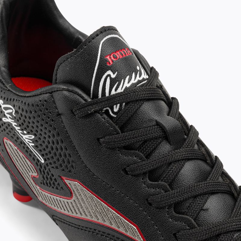 Scarpe da calcio Joma Aguila FG da uomo, nero/rosso 8