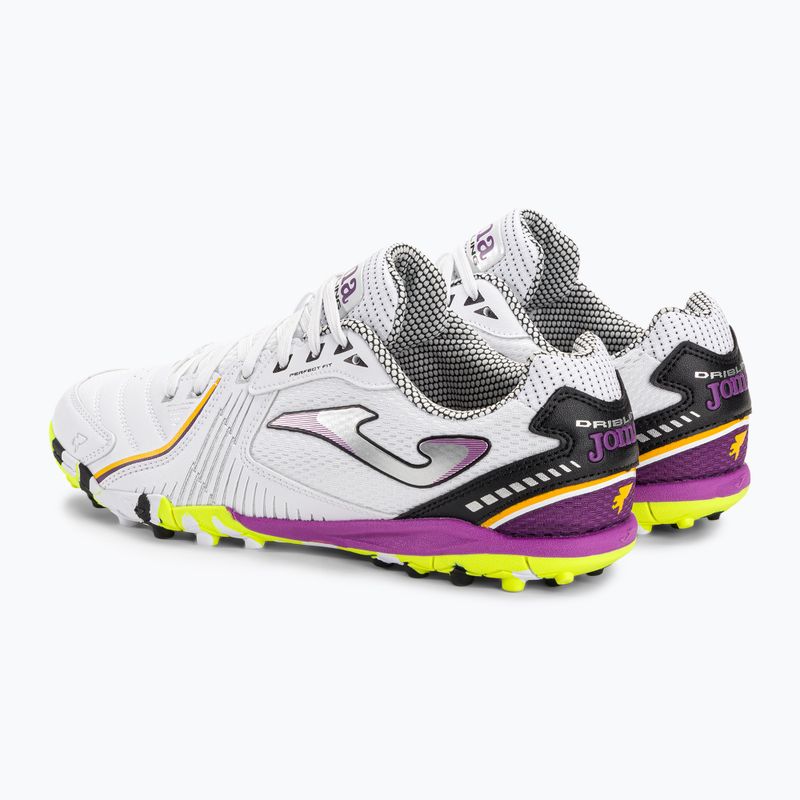 Scarpe da calcio Joma Dribling TF da uomo, bianco/nero 4