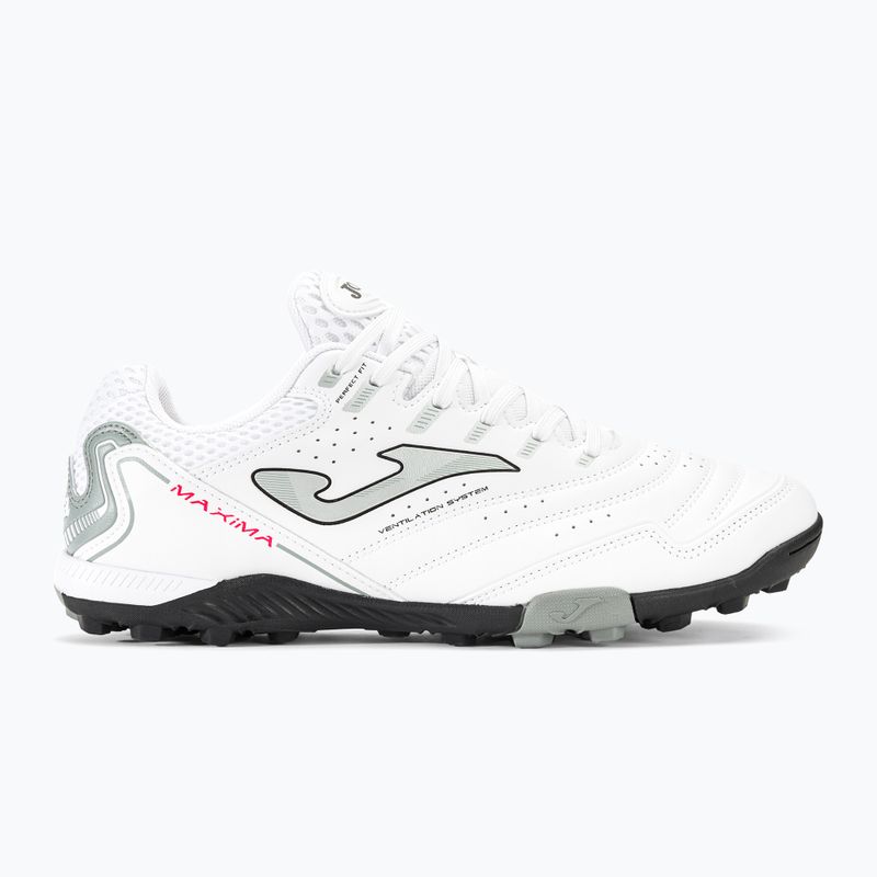 Scarpe da calcio Joma Maxima TF da uomo, bianco 2