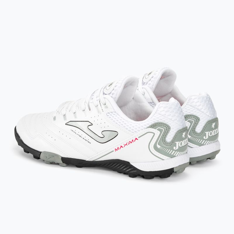 Scarpe da calcio Joma Maxima TF da uomo, bianco 3
