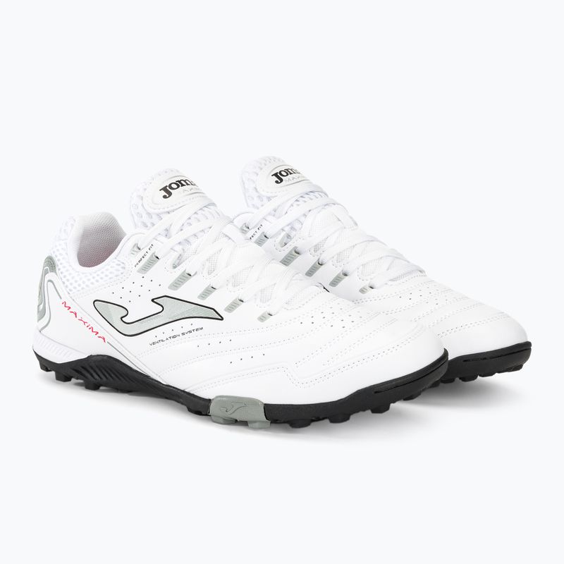 Scarpe da calcio Joma Maxima TF da uomo, bianco 4