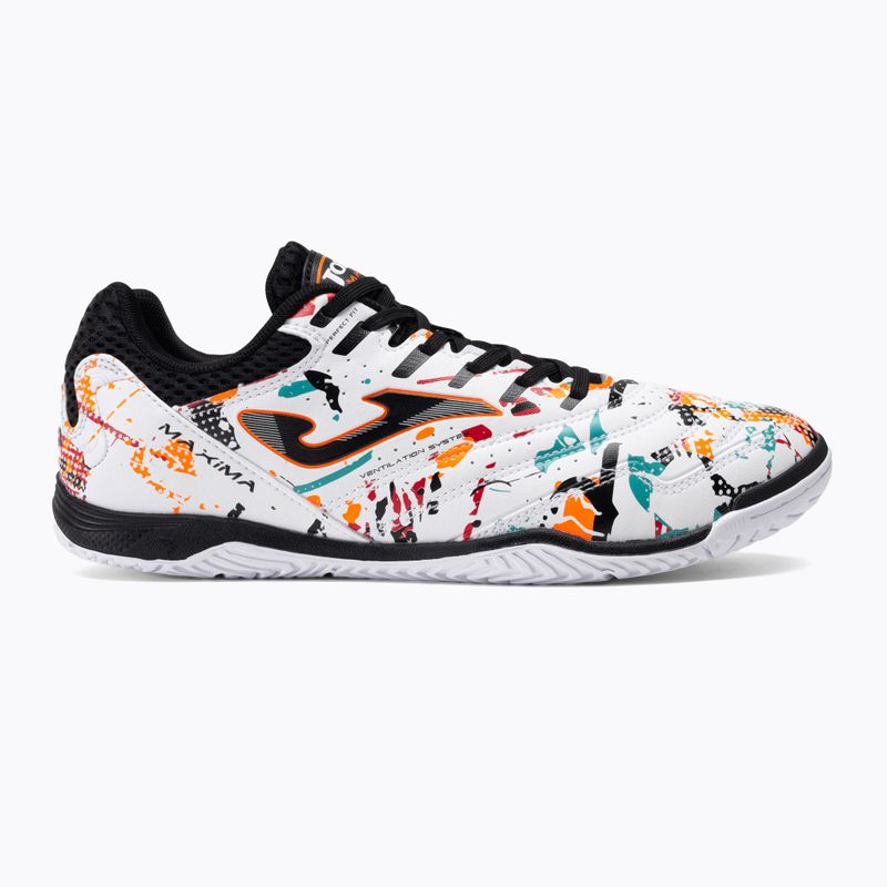 Scarpe da calcio Joma Maxima IN da uomo, bianco/arancio/rosso 2