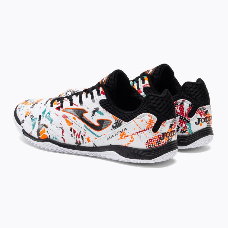 Scarpe da calcio Joma Maxima IN da uomo, bianco/arancio/rosso 4