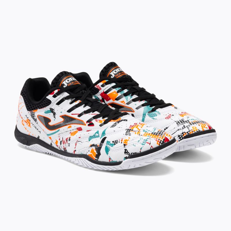 Scarpe da calcio Joma Maxima IN da uomo, bianco/arancio/rosso 5