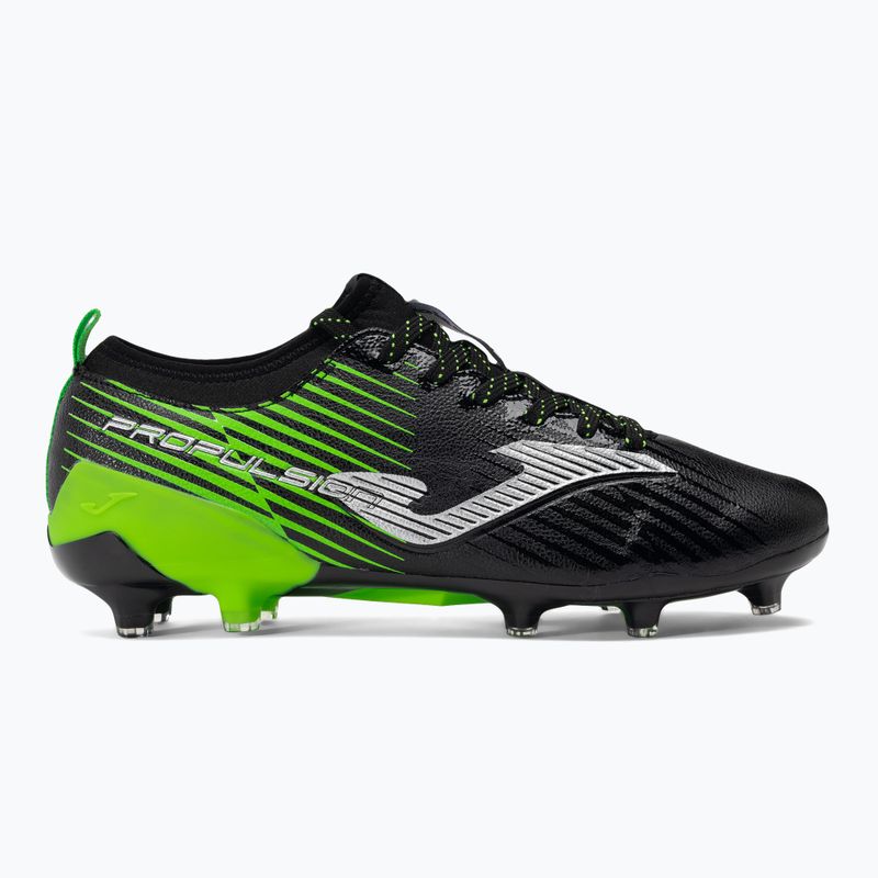 Scarpe da calcio Joma Propulsion Cup FG nero/verde fluor da uomo 2