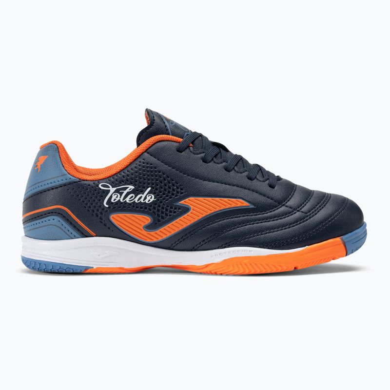 Scarpe da calcio per bambini Joma Toledo Jr IN navy/arancione 2