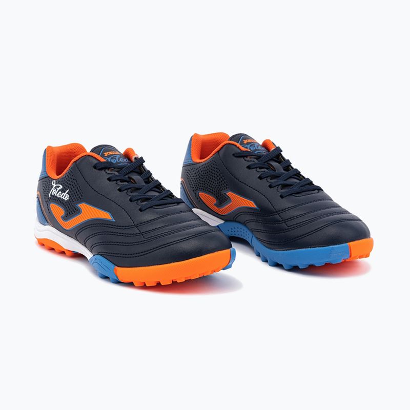 Scarpe da calcio per bambini Joma Toledo Jr TF navy/arancione 12