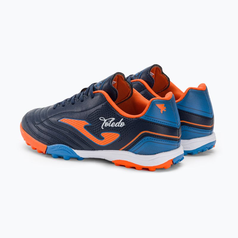 Scarpe da calcio per bambini Joma Toledo Jr TF navy/arancione 3