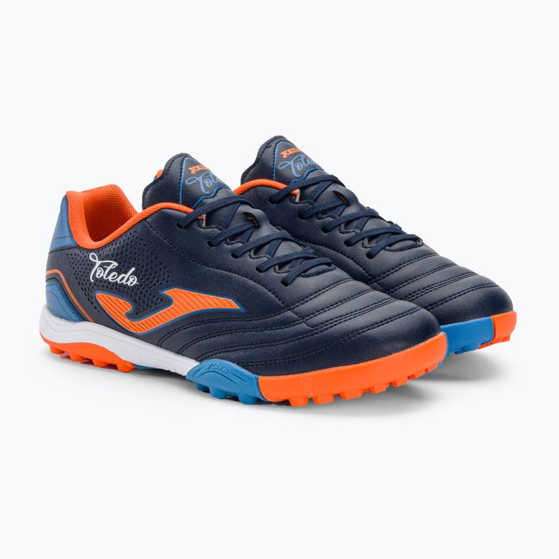 Scarpe da calcio per bambini Joma Toledo Jr TF navy/arancione 4