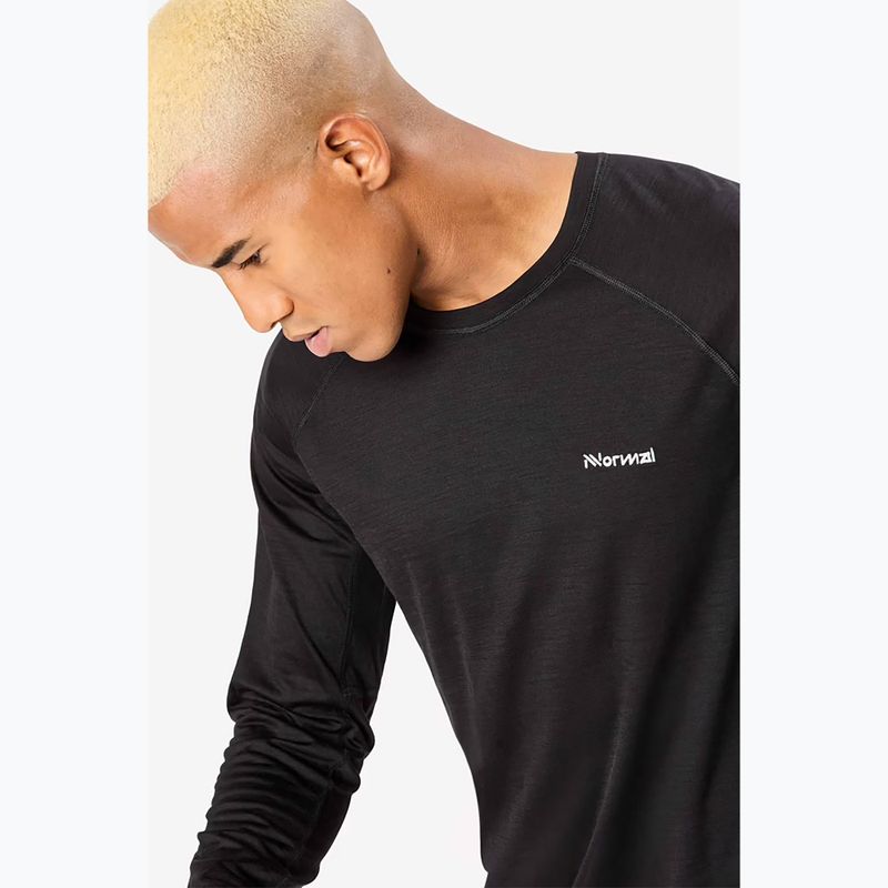 NNormal Merino running a maniche lunghe da uomo, nero 4