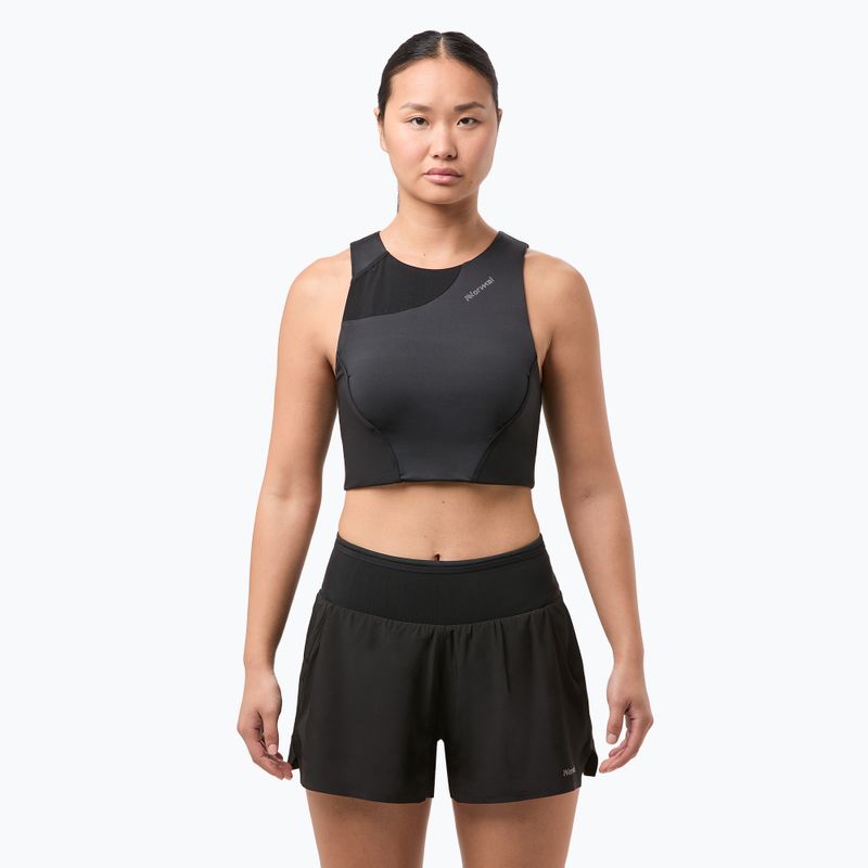 Canotta da corsa donna NNormal Trail Cropped Top nero 2