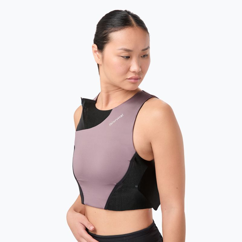 Canotta da corsa da donna NNormal Trail Cropped Top viola 5