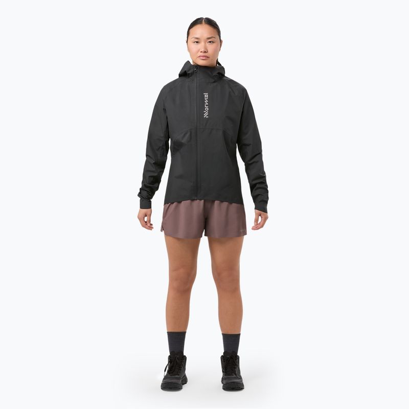 Giacca da corsa da donna NNormal Trail Rain nero 2