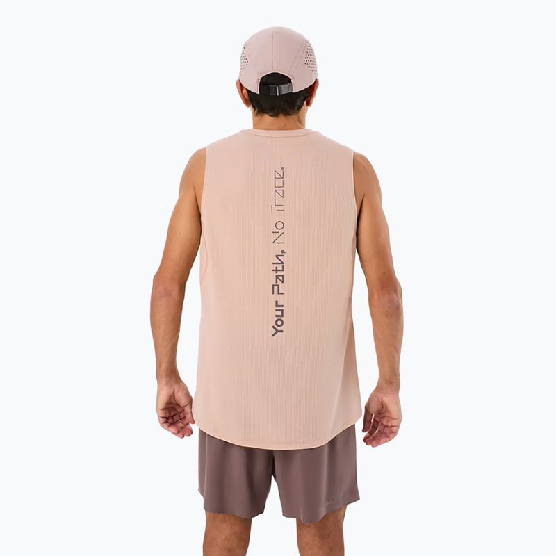 Maglietta da corsa NNormal Race Tank rosa polveroso da uomo 2