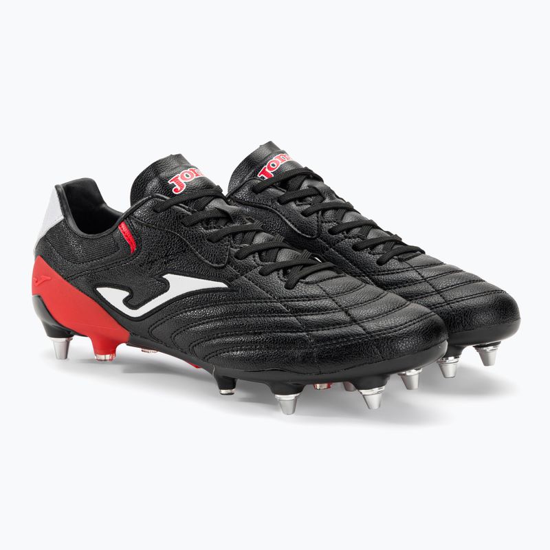 Scarpe da calcio Joma Aguila Cup SG da uomo, nero/rosso 4