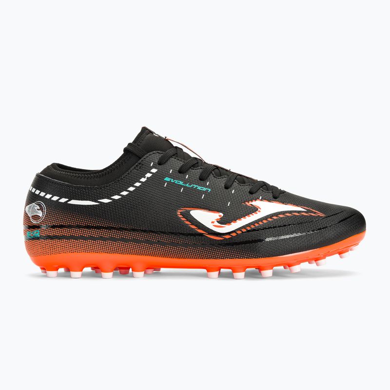 Scarpe da calcio da uomo Joma Evolution AG nero/arancio 2