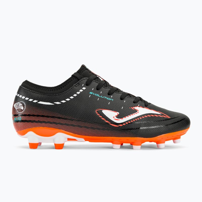 Scarpe da calcio Joma Evolution FG da uomo nero/arancio 2