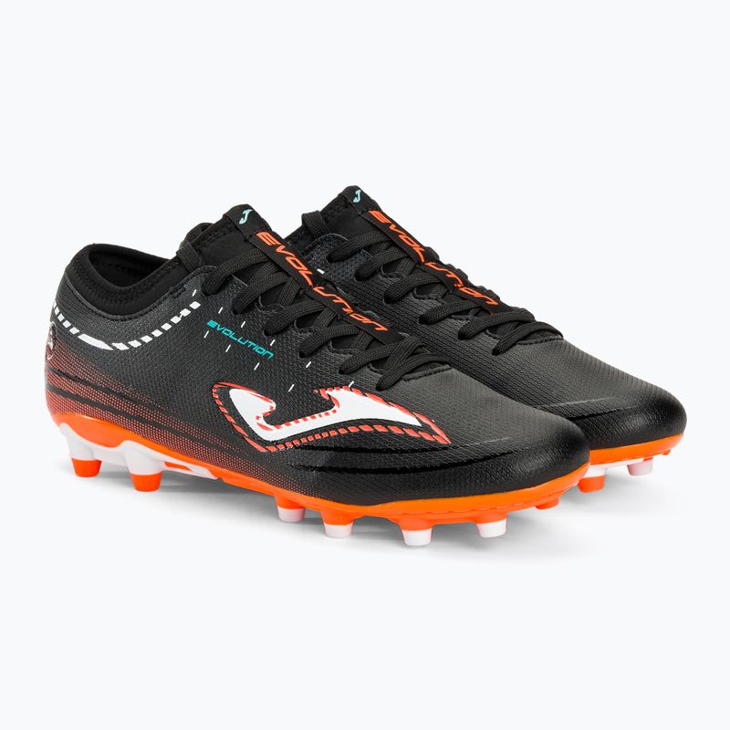 Scarpe da calcio Joma Evolution FG da uomo nero/arancio 4