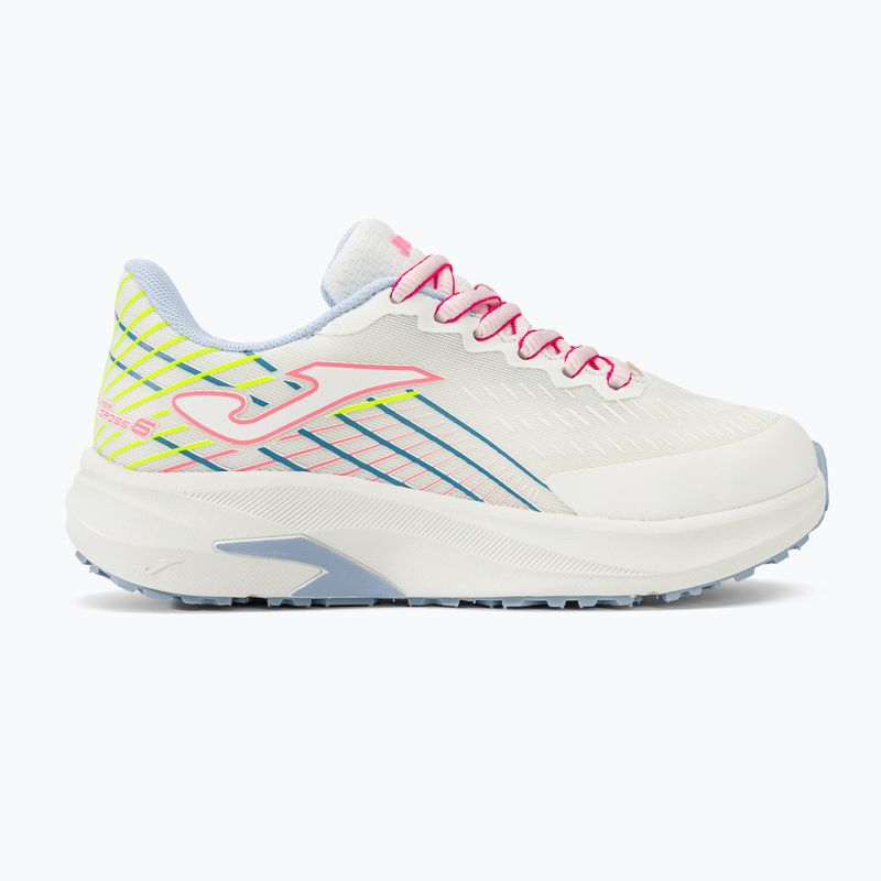 Scarpe da corsa Joma Super Cross per bambini, bianco/azzurro/rosa 2