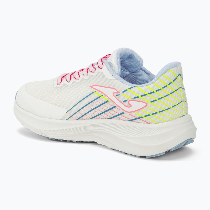 Scarpe da corsa Joma Super Cross per bambini, bianco/azzurro/rosa 3