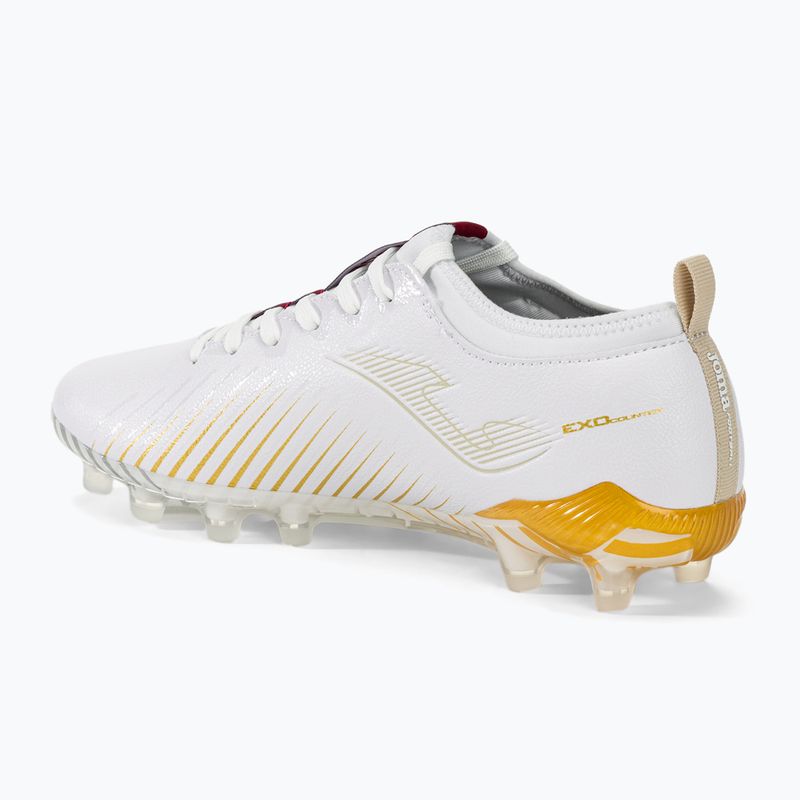 Joma Propulsion Cup FG scarpe da calcio da uomo bianco/oro 3