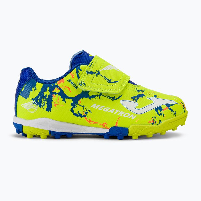 Scarpe da calcio Joma Megatron Jr TF da bambino, fluor limone 2
