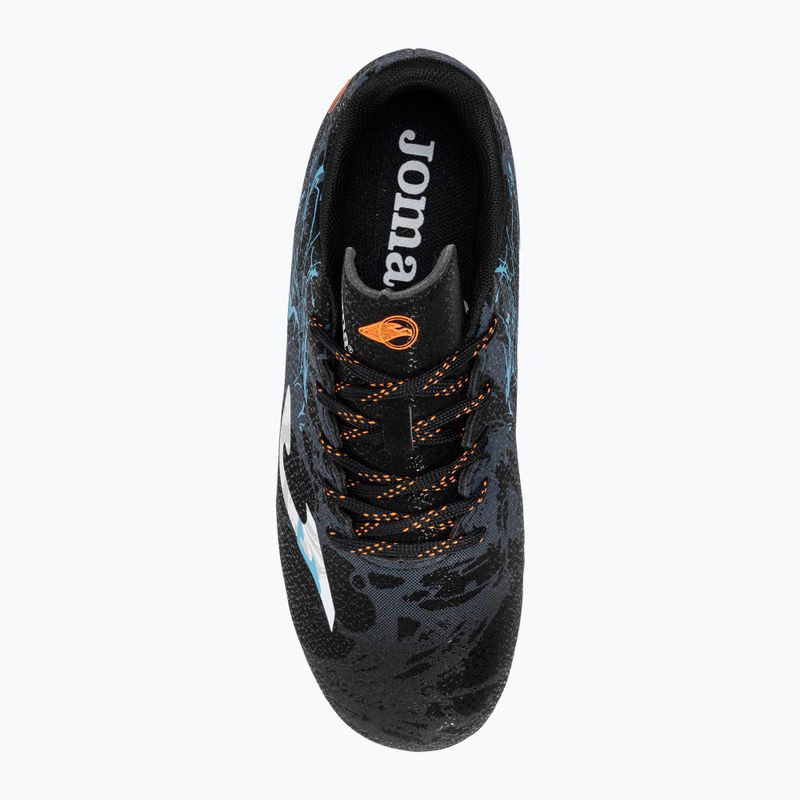 Scarpe da calcio per bambini Joma Super Copa Jr AG nero/turchese 6
