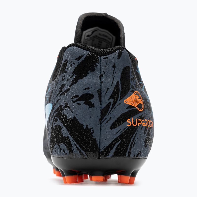 Scarpe da calcio per bambini Joma Super Copa Jr AG nero/turchese 7