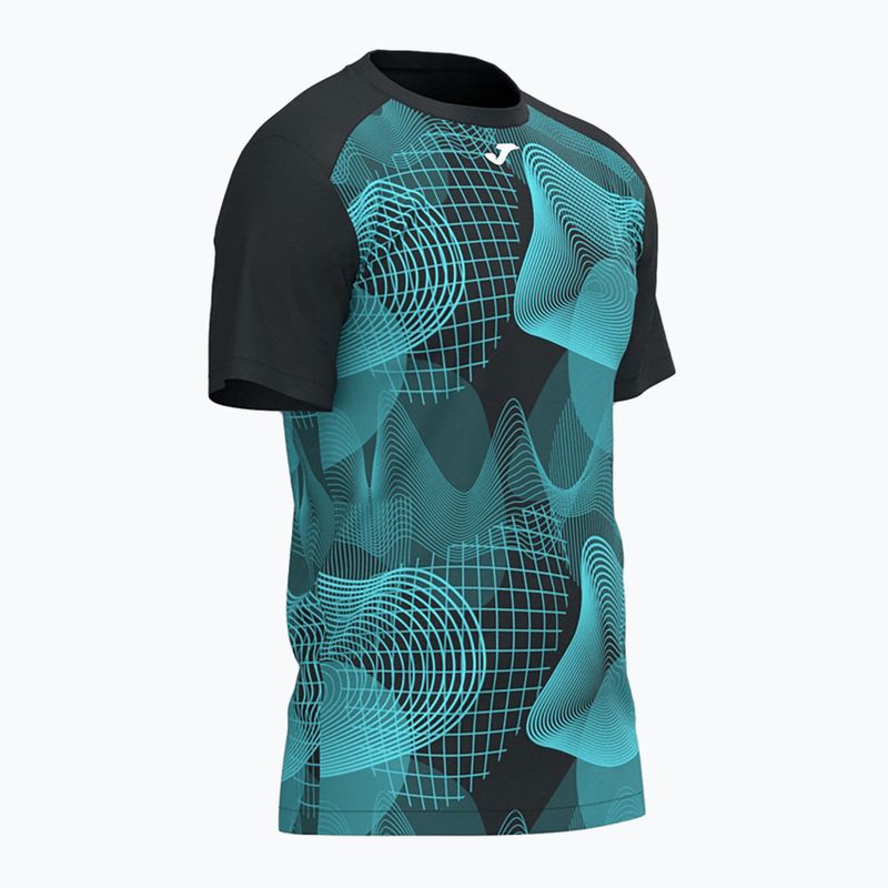 Maglia da tennis Joma Challenge uomo nero/turchese 3