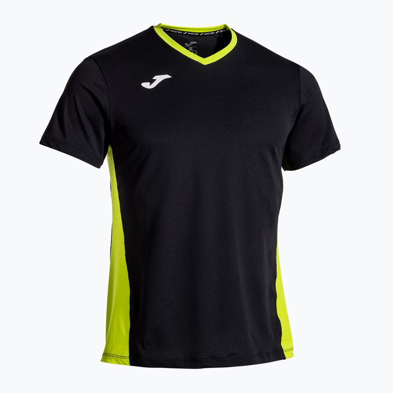 Maglietta da tennis da uomo Joma Court nero/verde 2