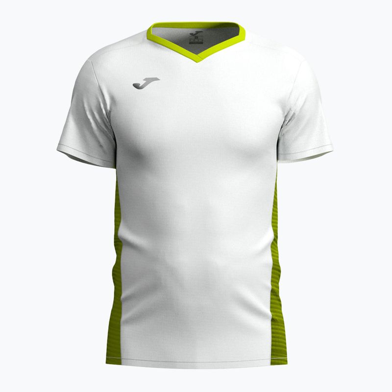 Maglietta da tennis da uomo Joma Court bianco/verde
