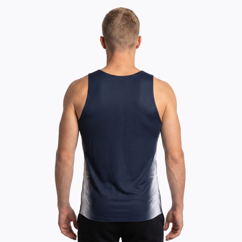 Maglia da corsa Joma Elite XI bianca e blu da uomo 2