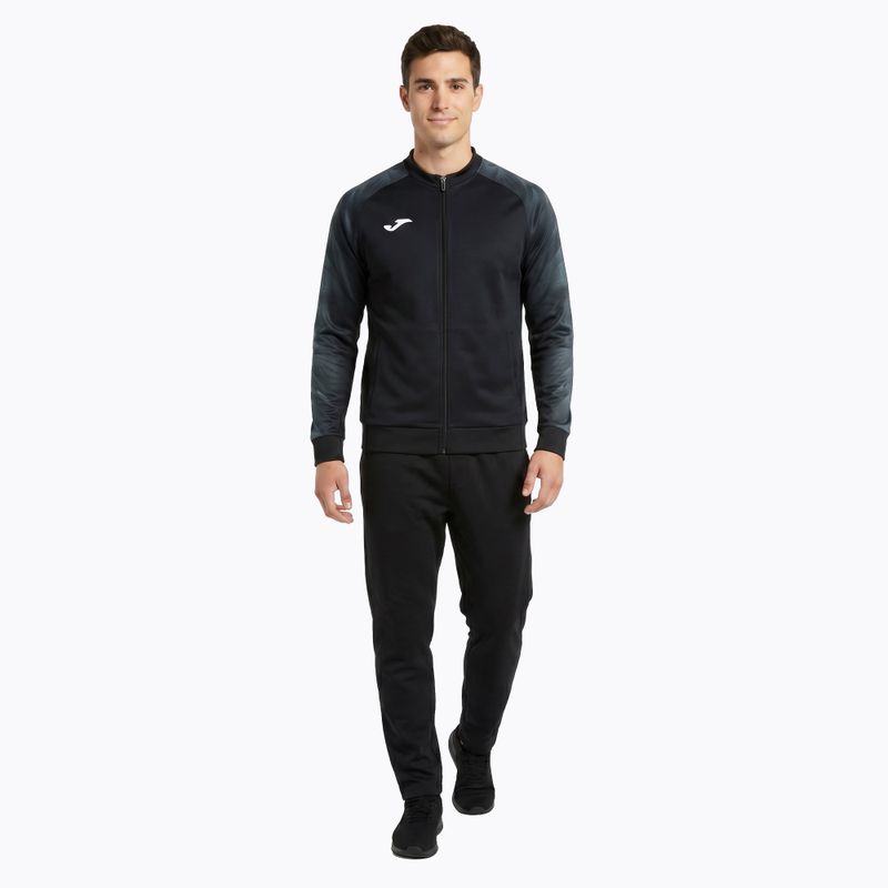 Felpa da corsa uomo Joma Elite XI Full Zip nero/antracite 2
