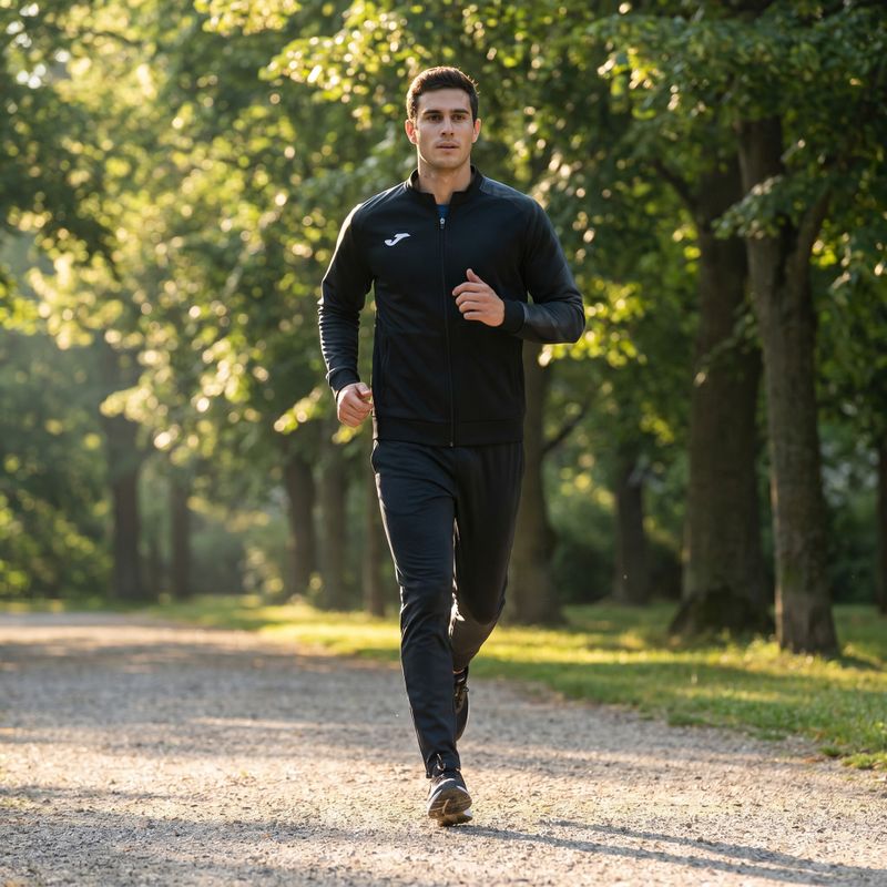Felpa da corsa uomo Joma Elite XI Full Zip nero/antracite 9