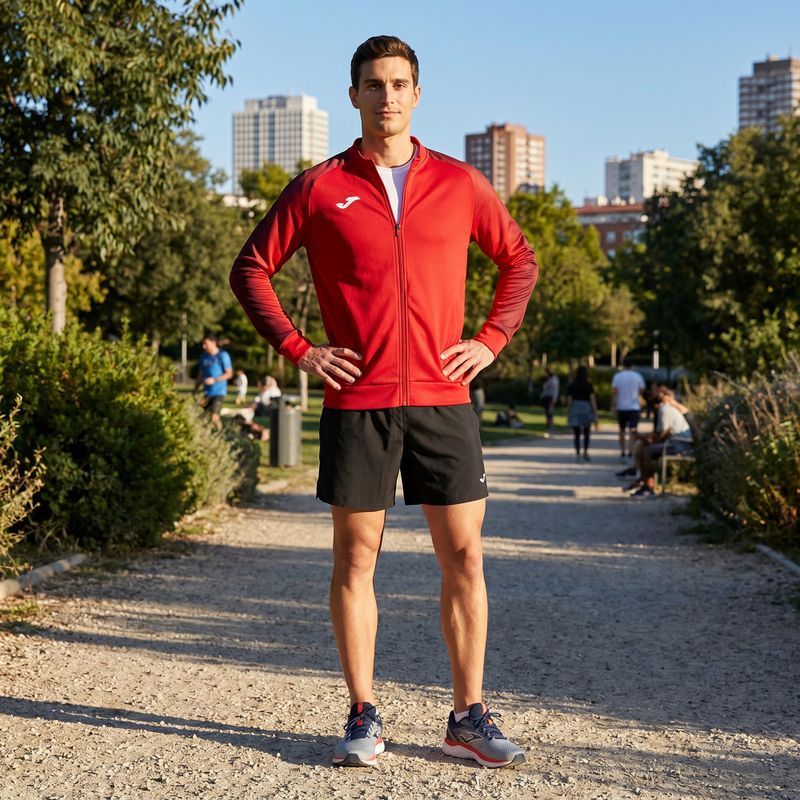 Felpa da running Joma Elite XI Full Zip da uomo, rosso 9