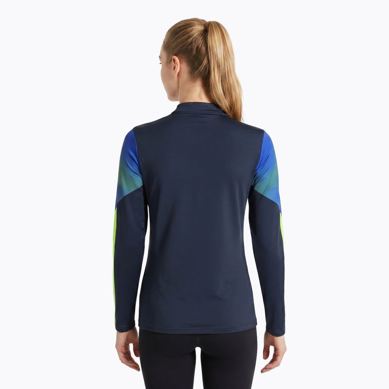 Felpa da running Joma Elite XI da donna, colore blu/fluoro 2