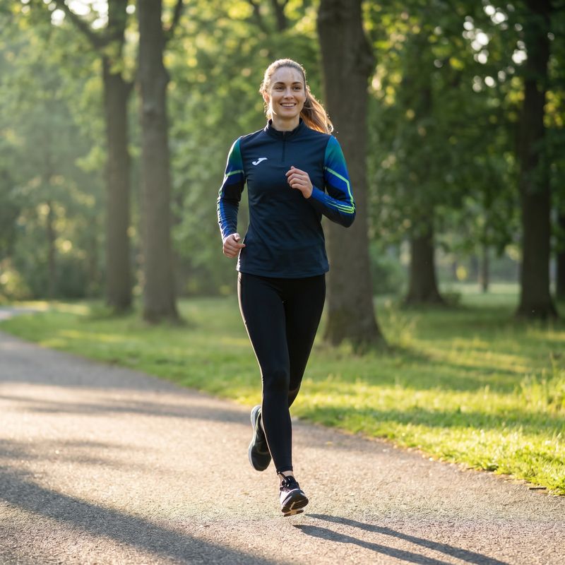 Felpa da running Joma Elite XI da donna, colore blu/fluoro 10