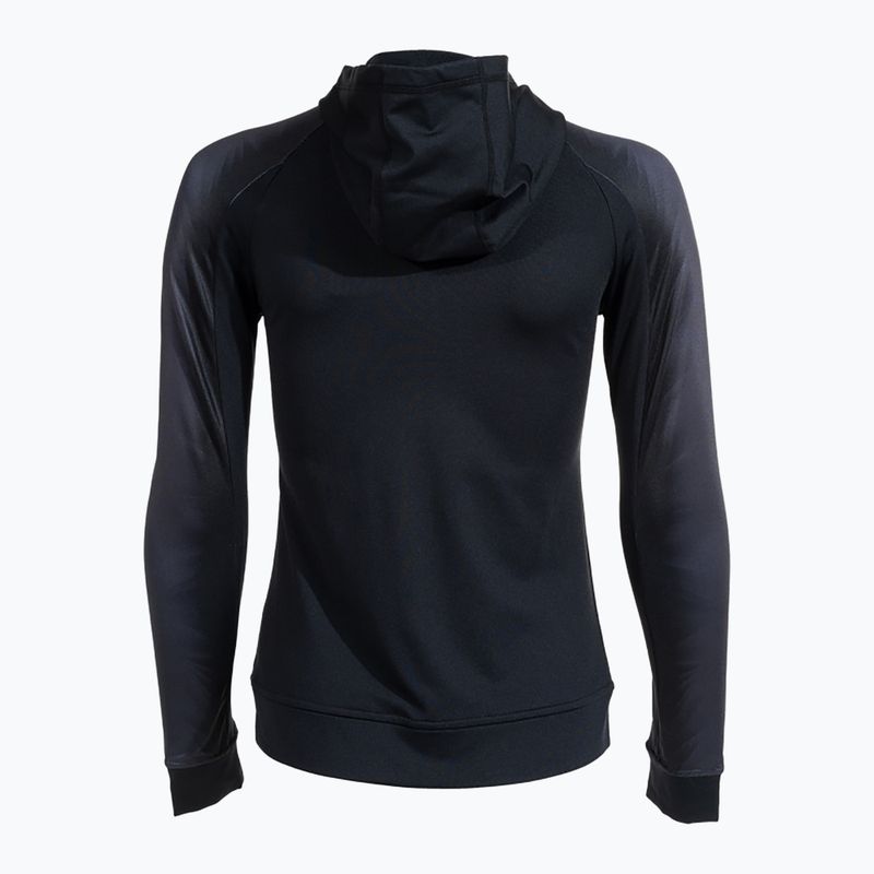 Felpa da corsa Joma Elite XI donna con cappuccio nero/antracite 2