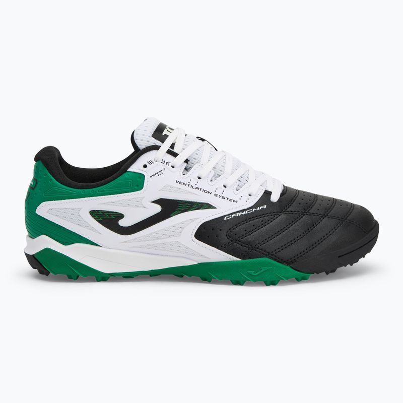 Scarpe da calcio Joma Cancha TT da uomo, nero/bianco 2