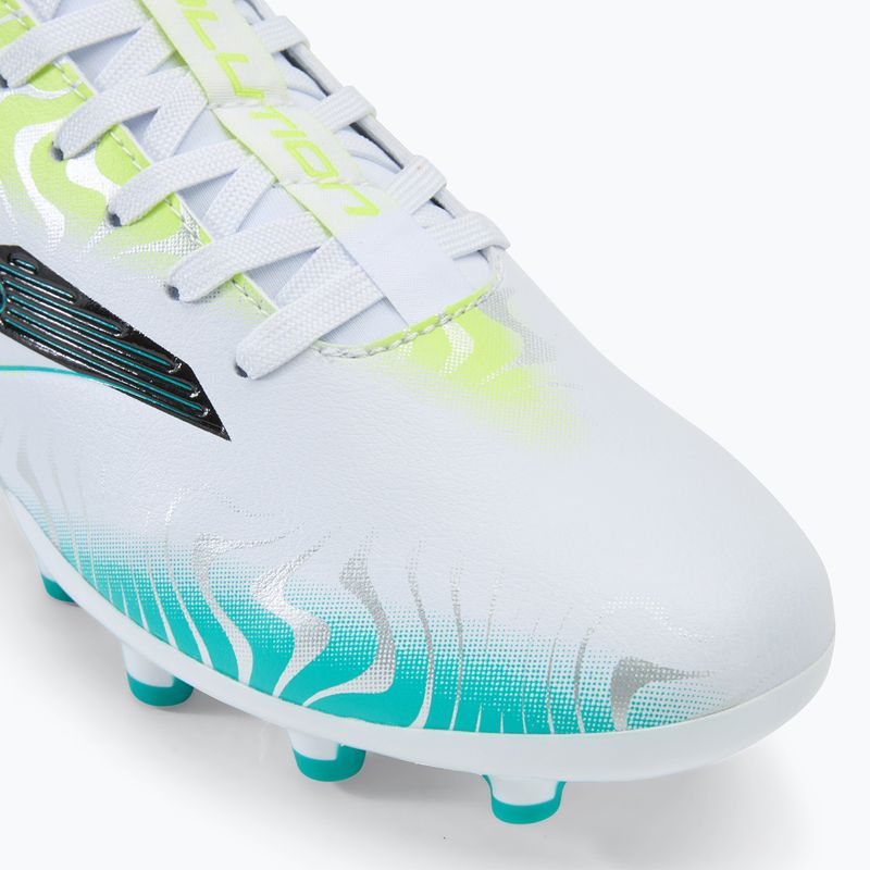 Scarpe da calcio Joma Evolution FG da uomo, bianco/turchese 7