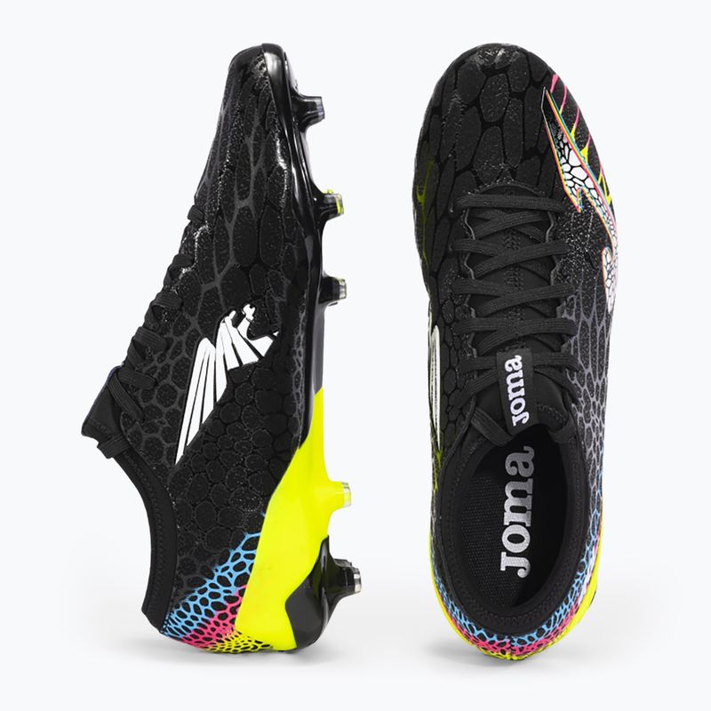Scarpe da calcio da uomo Joma Gol FG nero/limone fluoro 11