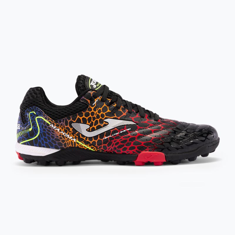 Scarpe da calcio Joma Maxima TF da uomo, nero/rosso 8