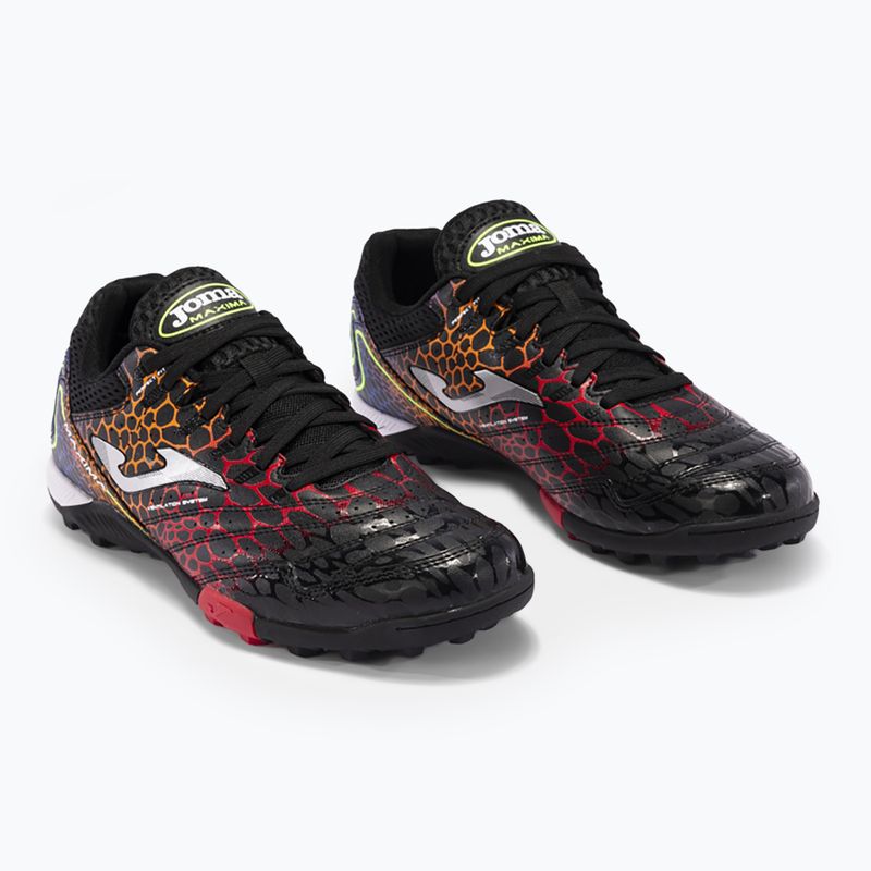 Scarpe da calcio Joma Maxima TF da uomo, nero/rosso 9
