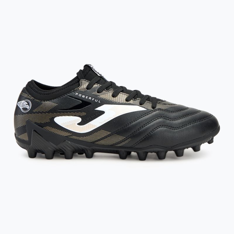 Scarpe da calcio da uomo Joma Powerful AG nero/oro 2