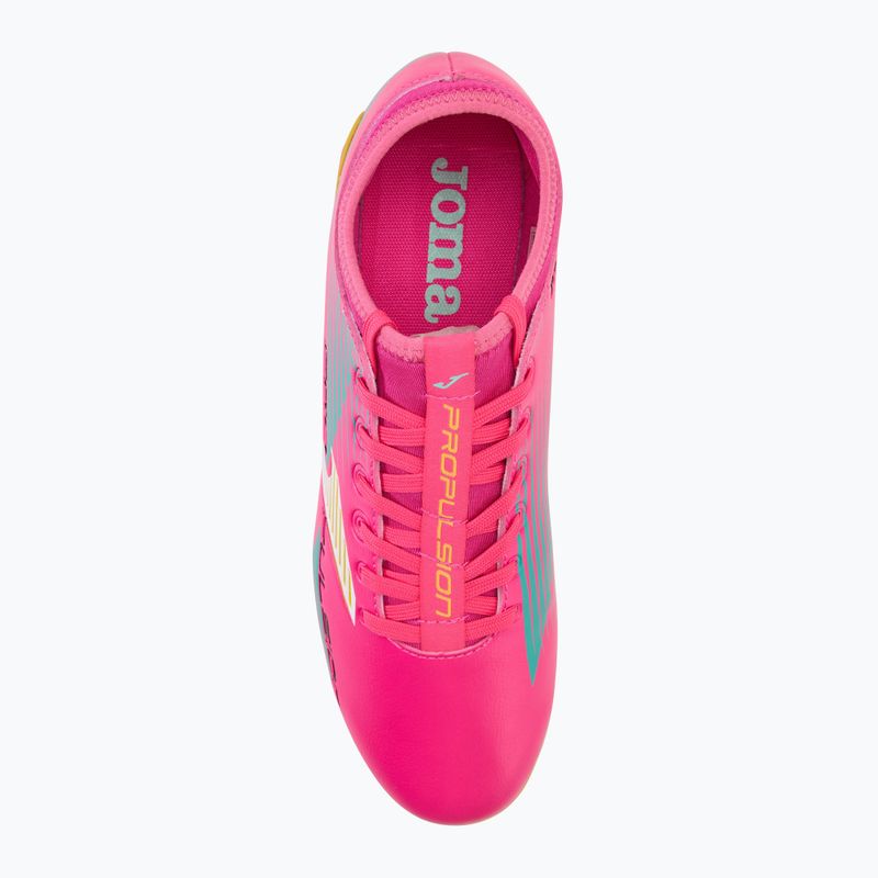 Scarpe da calcio Joma Propulsion FG da uomo rosa/giallo 5