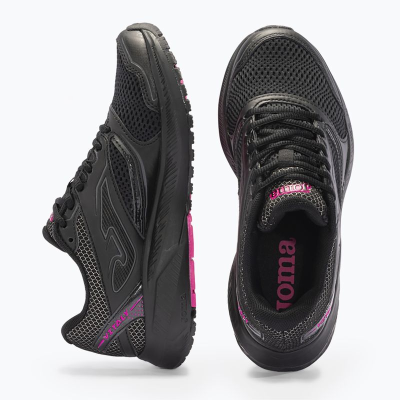 Scarpe da corsa da donna Joma Vitaly nero/rosa 11